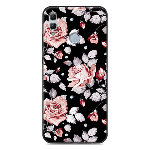 Funda Bumper Silicona Gel Espejo Flores Carcasa S01 para Huawei Honor 10 Lite Rosa