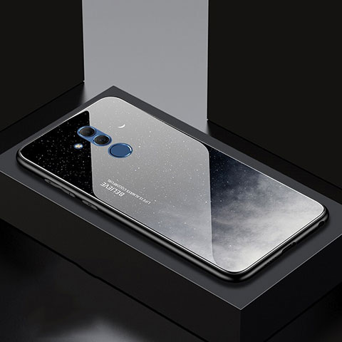 Funda Bumper Silicona Gel Espejo Patron de Moda Carcasa H04 para Huawei Mate 20 Lite Negro