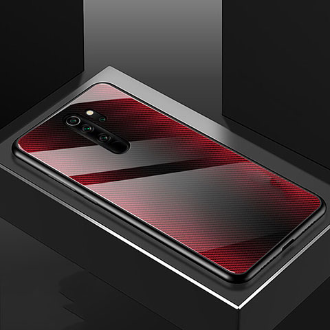Funda Bumper Silicona Gel Espejo Patron de Moda Carcasa K01 para Xiaomi Redmi Note 8 Pro Rojo