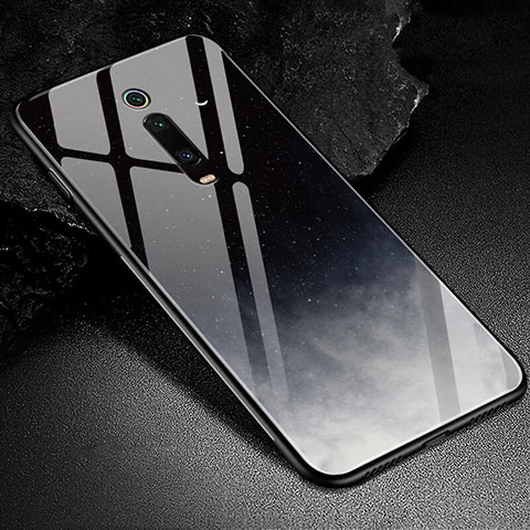 Funda Bumper Silicona Gel Espejo Patron de Moda Carcasa K02 para Xiaomi Mi 9T Pro Negro