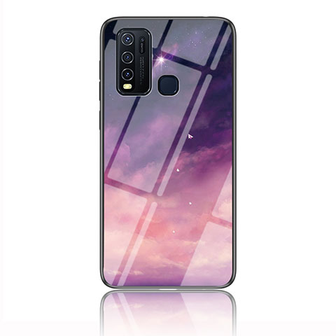 Funda Bumper Silicona Gel Espejo Patron de Moda Carcasa LS1 para Vivo Y50 Morado