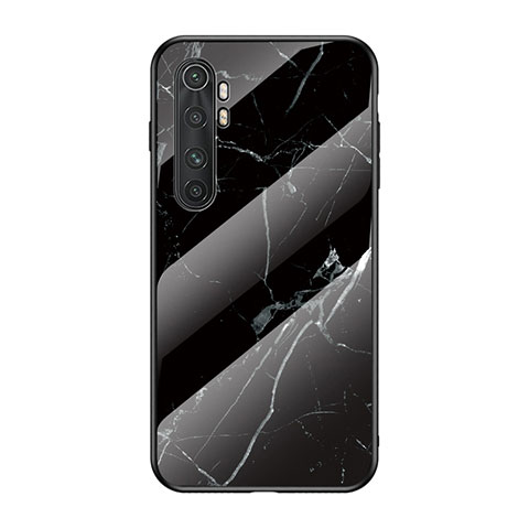 Funda Bumper Silicona Gel Espejo Patron de Moda Carcasa LS2 para Xiaomi Mi Note 10 Lite Negro