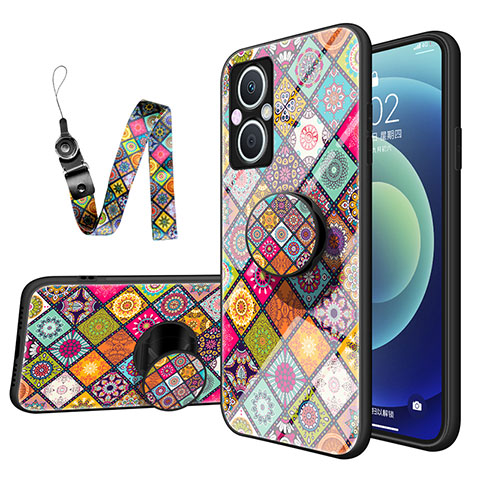 Funda Bumper Silicona Gel Espejo Patron de Moda Carcasa LS3 para Oppo Reno7 Z 5G Multicolor