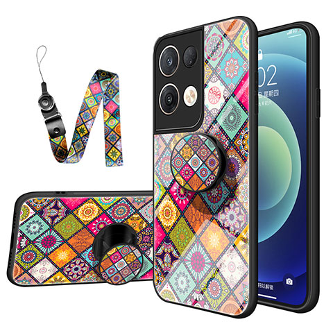 Funda Bumper Silicona Gel Espejo Patron de Moda Carcasa LS3 para Oppo Reno8 Pro+ Plus 5G Vistoso