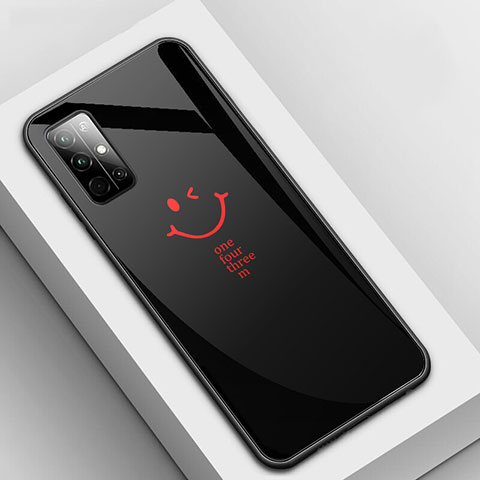 Funda Bumper Silicona Gel Espejo Patron de Moda Carcasa para Huawei Honor 30S Negro