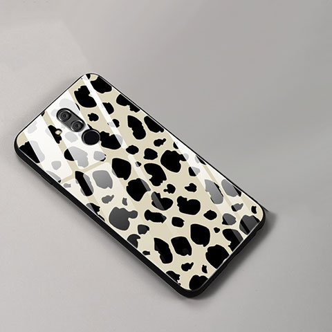 Funda Bumper Silicona Gel Espejo Patron de Moda Carcasa para Huawei Mate 20 Lite Oro