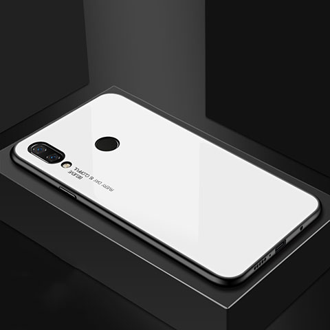Funda Bumper Silicona Gel Espejo Patron de Moda Carcasa para Huawei Nova 3i Blanco