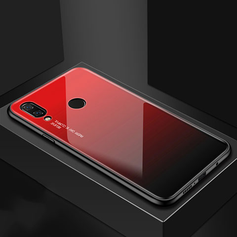 Funda Bumper Silicona Gel Espejo Patron de Moda Carcasa para Huawei Nova 3i Rojo