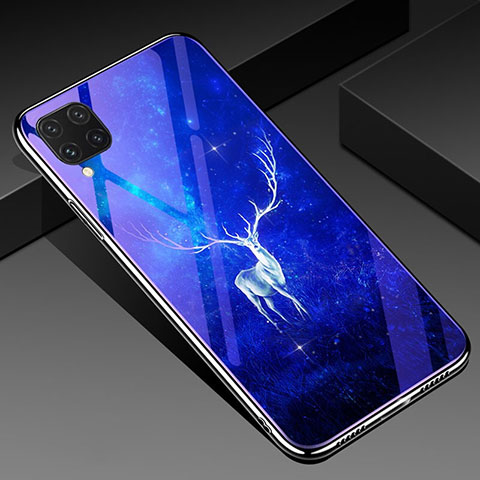 Funda Bumper Silicona Gel Espejo Patron de Moda Carcasa para Huawei Nova 7i Azul