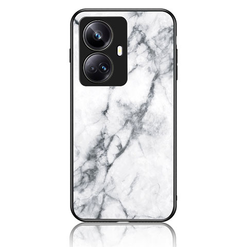 Funda Bumper Silicona Gel Espejo Patron de Moda Carcasa para Realme 10 Pro+ Plus 5G Blanco