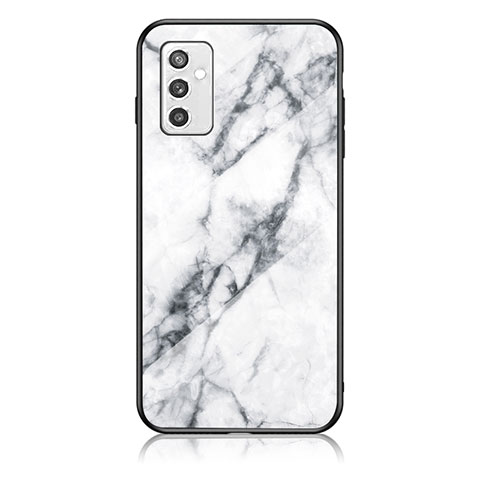 Funda Bumper Silicona Gel Espejo Patron de Moda Carcasa para Samsung Galaxy M52 5G Blanco