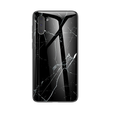 Funda Bumper Silicona Gel Espejo Patron de Moda Carcasa para Samsung Galaxy Note 10 5G Negro