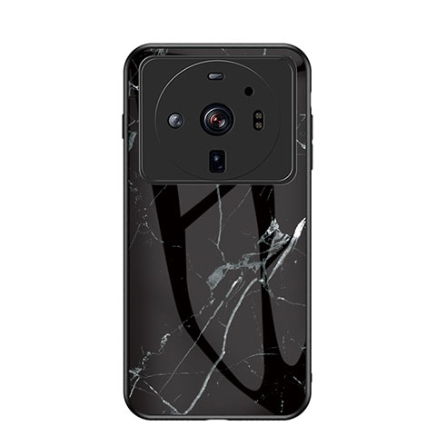 Funda Bumper Silicona Gel Espejo Patron de Moda Carcasa para Xiaomi Mi 12S Ultra 5G Negro