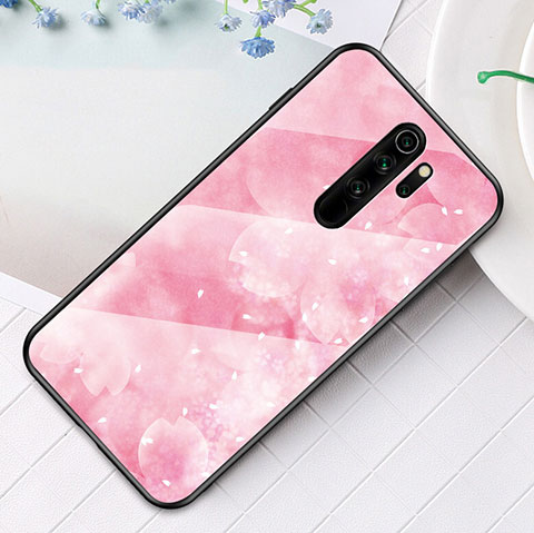 Funda Bumper Silicona Gel Espejo Patron de Moda Carcasa para Xiaomi Redmi Note 8 Pro Oro Rosa