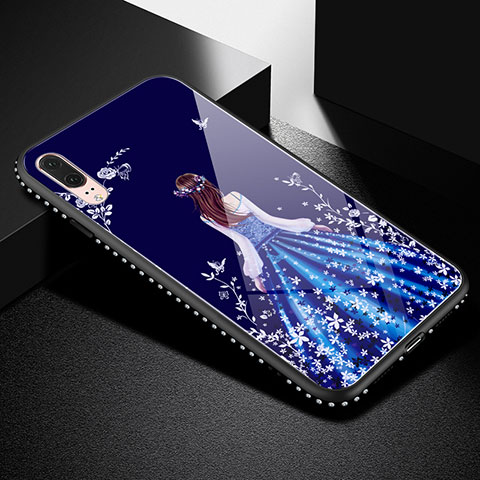 Funda Bumper Silicona Gel Espejo Vestido de Novia Carcasa para Huawei P20 Negro