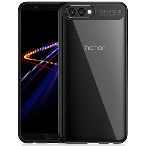 Funda Bumper Silicona Transparente Espejo para Huawei Honor View 10 Negro