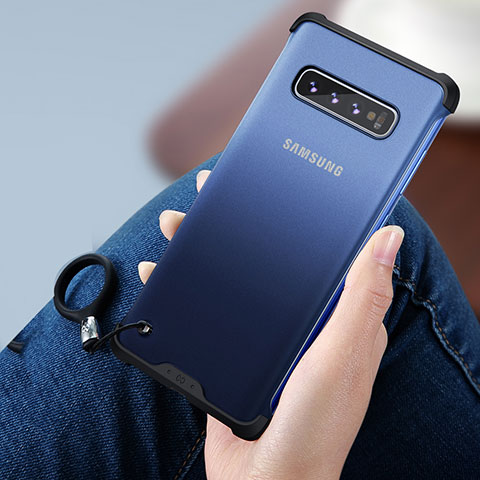 Funda Bumper Silicona Transparente Espejo para Samsung Galaxy S10 5G Azul