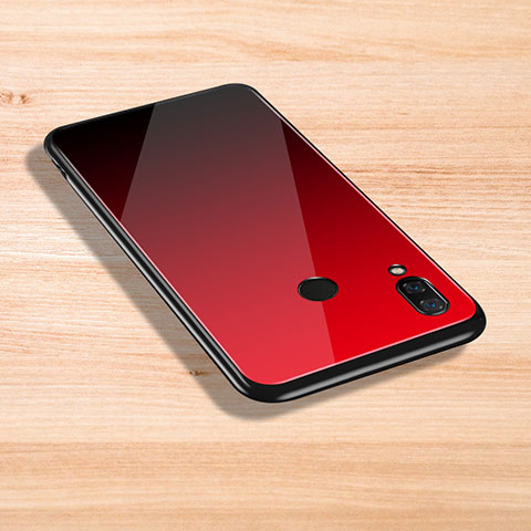 Funda Bumper Silicona Transparente Espejo para Xiaomi Mi Play 4G Rojo