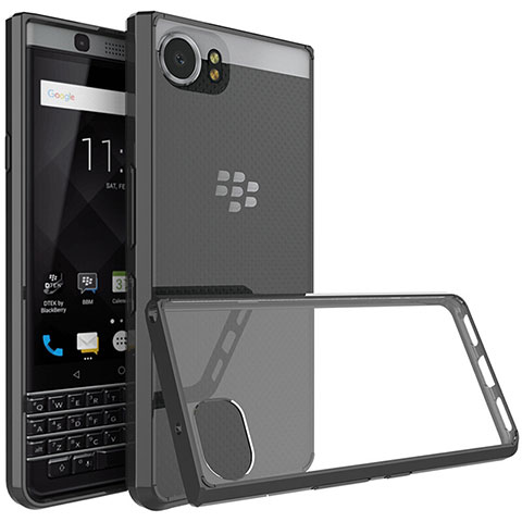 Funda Bumper Silicona Transparente Gel para Blackberry KEYone Negro