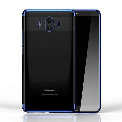 Funda Bumper Silicona Transparente Gel para Huawei Mate 10 Azul