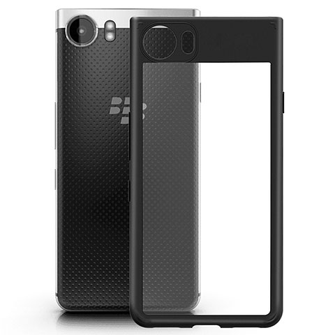 Funda Bumper Silicona Transparente Mate para Blackberry KEYone Negro