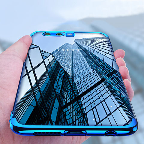 Funda Bumper Silicona Transparente Mate para Huawei Honor 9 Azul