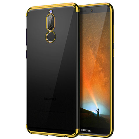 Funda Bumper Silicona Transparente Mate para Huawei Mate 10 Lite Oro