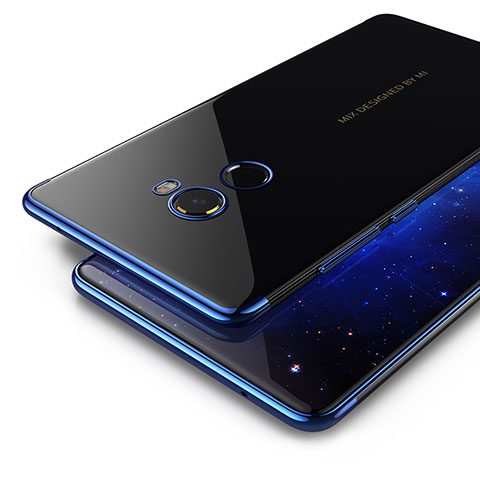 Funda Bumper Silicona Transparente Mate para Xiaomi Mi Mix Evo Azul