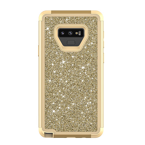 Funda Bumper Silicona y Plastico Carcasa Frontal y Trasera 360 Grados Bling-Bling para Samsung Galaxy Note 9 Multicolor