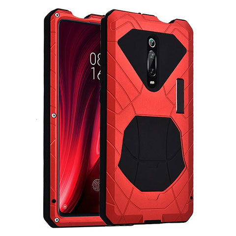 Funda Bumper Silicona y Plastico Carcasa Frontal y Trasera 360 Grados R01 para Xiaomi Redmi K20 Rojo
