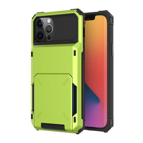 Funda Bumper Silicona y Plastico Carcasa Frontal y Trasera 360 Grados R03 para Apple iPhone 12 Pro Max Verde