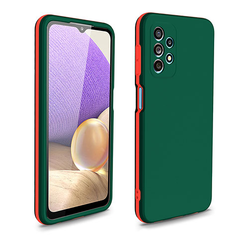 Funda Bumper Silicona y Plastico Carcasa Frontal y Trasera 360 Grados WL1 para Samsung Galaxy M32 5G Verde