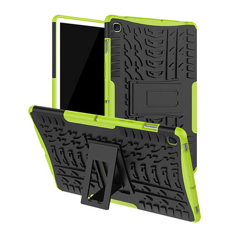 Funda Bumper Silicona y Plastico Mate Carcasa con Soporte A01 para Samsung Galaxy Tab S5e 4G 10.5 SM-T725 Verde