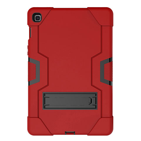 Funda Bumper Silicona y Plastico Mate Carcasa con Soporte A03 para Samsung Galaxy Tab S5e 4G 10.5 SM-T725 Rojo