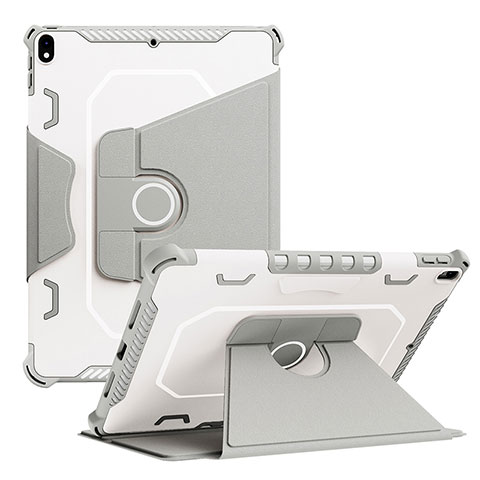 Funda Bumper Silicona y Plastico Mate Carcasa con Soporte L04 para Apple iPad Air 3 Gris