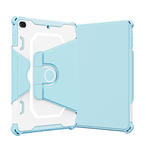 Funda Bumper Silicona y Plastico Mate Carcasa con Soporte L05 para Apple iPad Mini 5 (2019) Azul