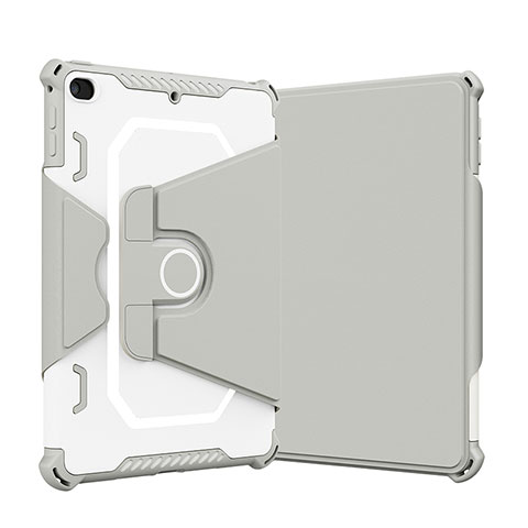 Funda Bumper Silicona y Plastico Mate Carcasa con Soporte L05 para Apple iPad Mini 5 (2019) Gris