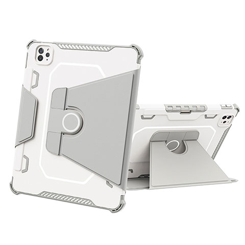 Funda Bumper Silicona y Plastico Mate Carcasa con Soporte L05 para Apple iPad Pro 11 (2020) Gris