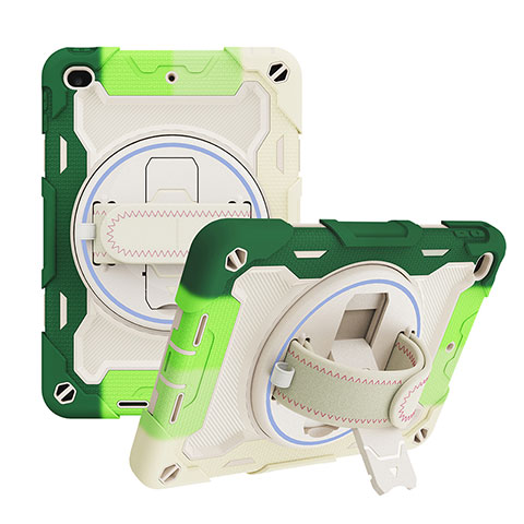 Funda Bumper Silicona y Plastico Mate Carcasa con Soporte L10 para Apple iPad Mini 5 (2019) Verde