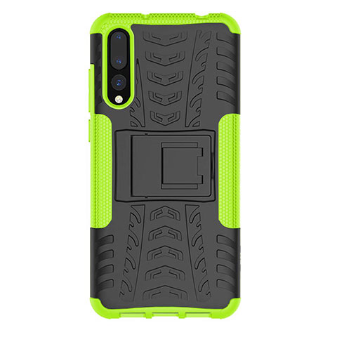 Funda Bumper Silicona y Plastico Mate Carcasa con Soporte P02 para Huawei P20 Pro Verde