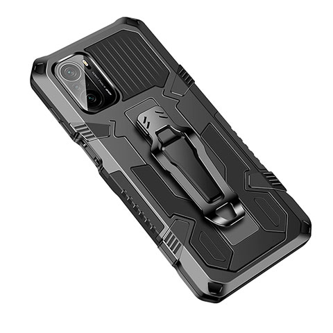 Funda Bumper Silicona y Plastico Mate Carcasa con Soporte ZJ2 para Xiaomi Mi 11X Pro 5G Gris