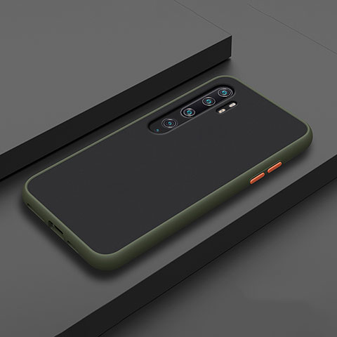 Funda Bumper Silicona y Plastico Mate Carcasa D01 para Xiaomi Mi Note 10 Pro Cian