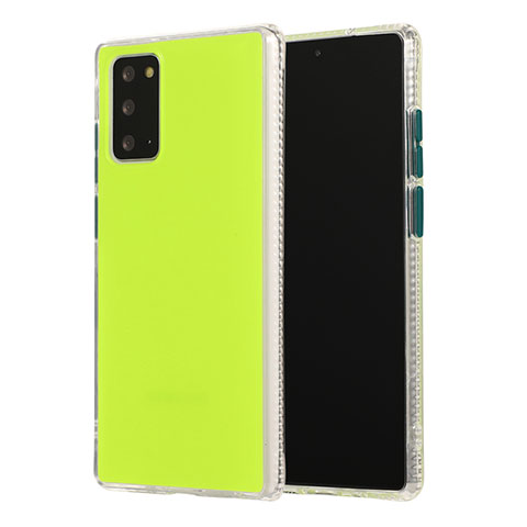 Funda Bumper Silicona y Plastico Mate Carcasa N02 para Samsung Galaxy Note 20 5G Menta Verde