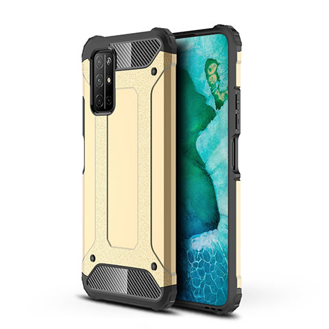 Funda Bumper Silicona y Plastico Mate Carcasa para Huawei Honor 30S Oro