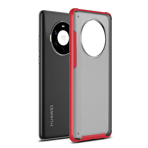 Funda Bumper Silicona y Plastico Mate Carcasa para Huawei Mate 40 Pro+ Plus Rojo