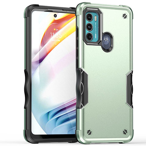 Funda Bumper Silicona y Plastico Mate Carcasa para Motorola Moto G60 Verde