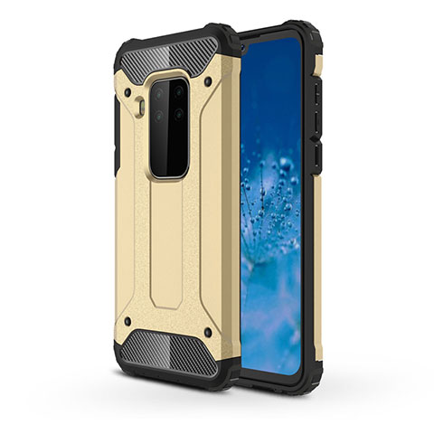 Funda Bumper Silicona y Plastico Mate Carcasa para Motorola Moto One Zoom Oro