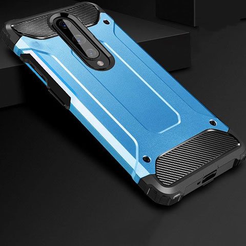 Funda Bumper Silicona y Plastico Mate Carcasa para OnePlus 8 Azul