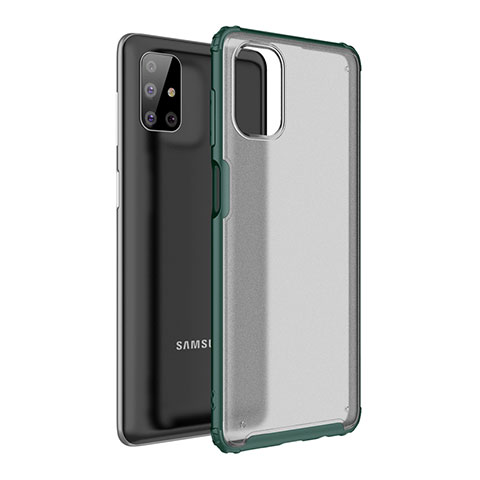 Funda Bumper Silicona y Plastico Mate Carcasa para Samsung Galaxy M51 Verde