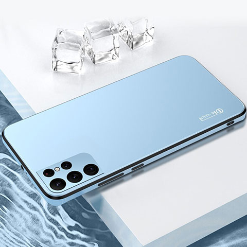 Funda Bumper Silicona y Plastico Mate Carcasa para Samsung Galaxy S21 Ultra 5G Azul